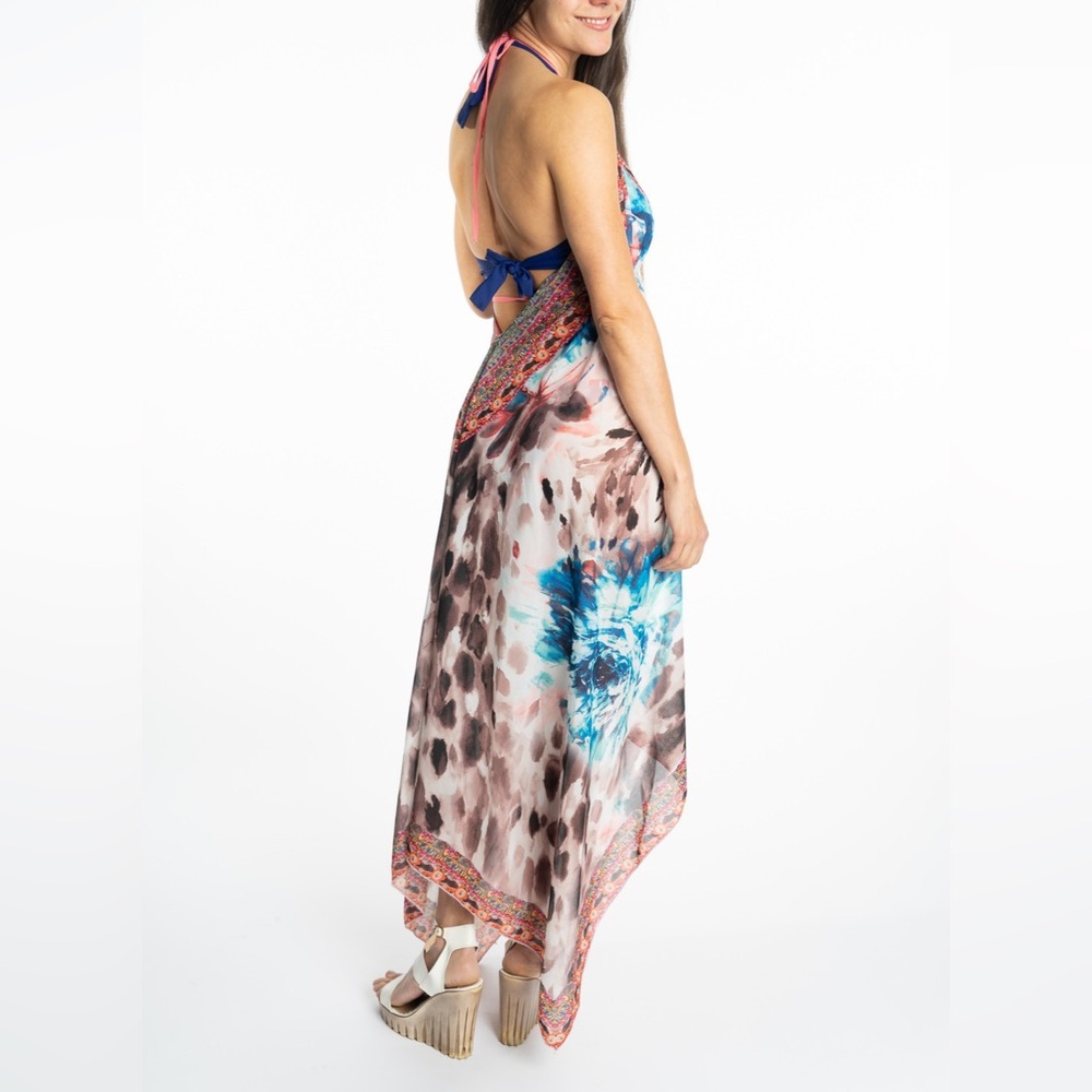 Cavalry Style Airy Strappy Low-Back Hi-Low Tunic Size M - Picture 3 of 6